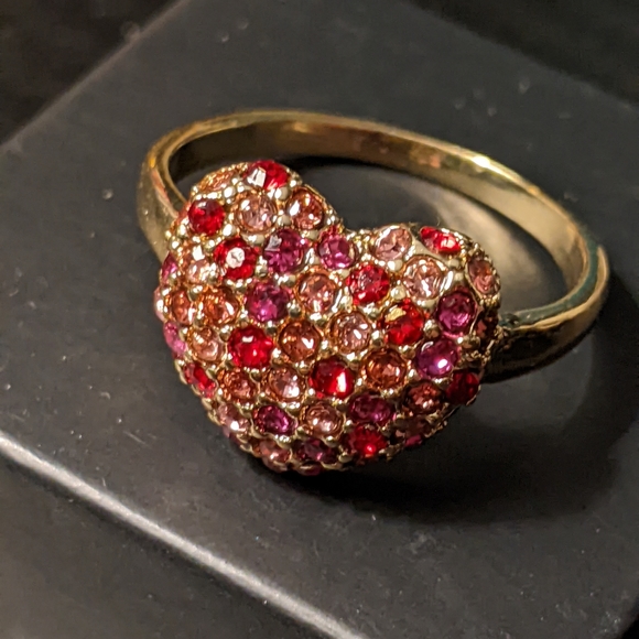 Ombre Pave Heart Ring - Picture 3 of 4